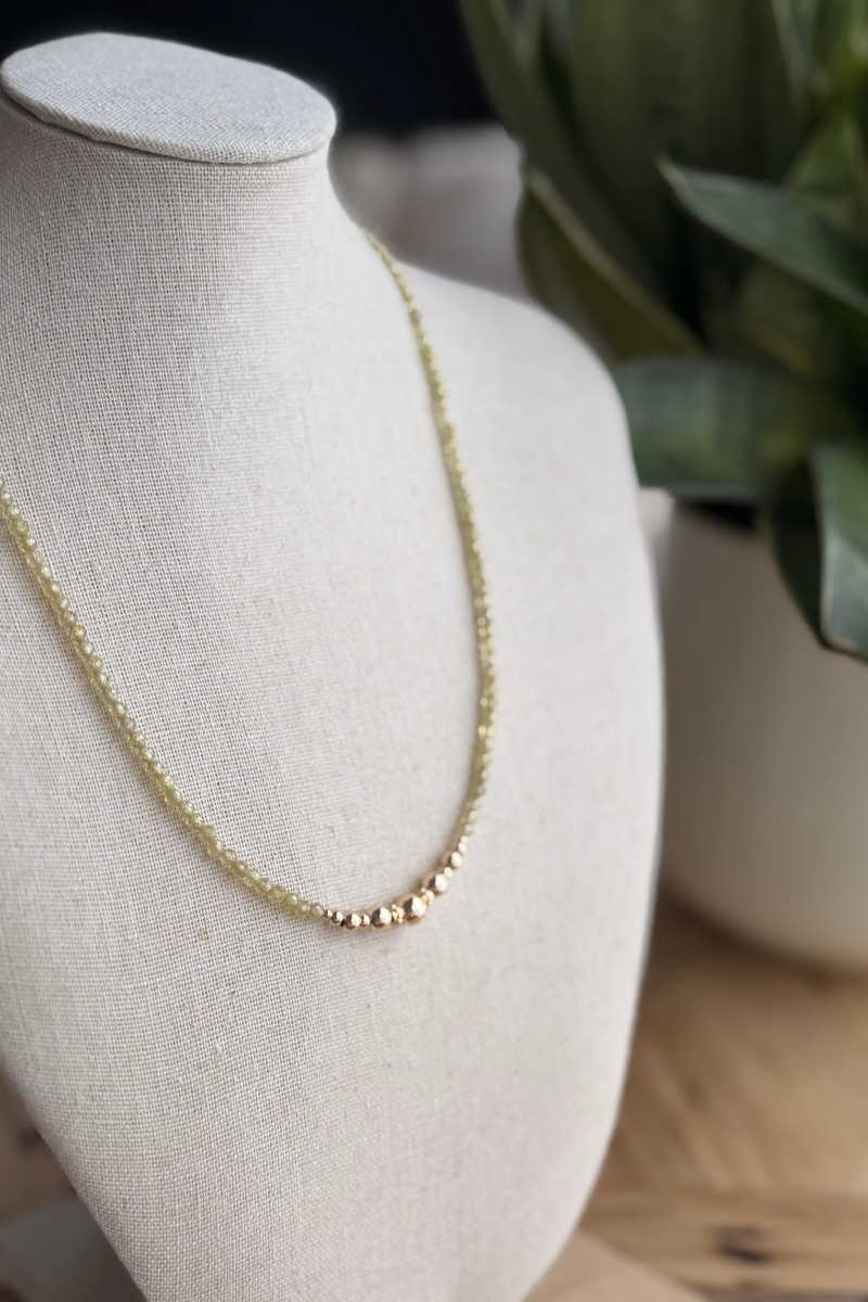 Sage Glow Beaded Necklace