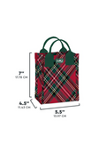 Christmas Plaid Reusable Gift Bag (Mini)