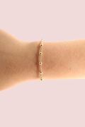 June Gold Beaded Bracelet- S/M