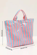 Striped Waterproof Tote