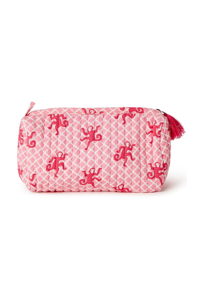 Happy Monkey Quilted Pouch