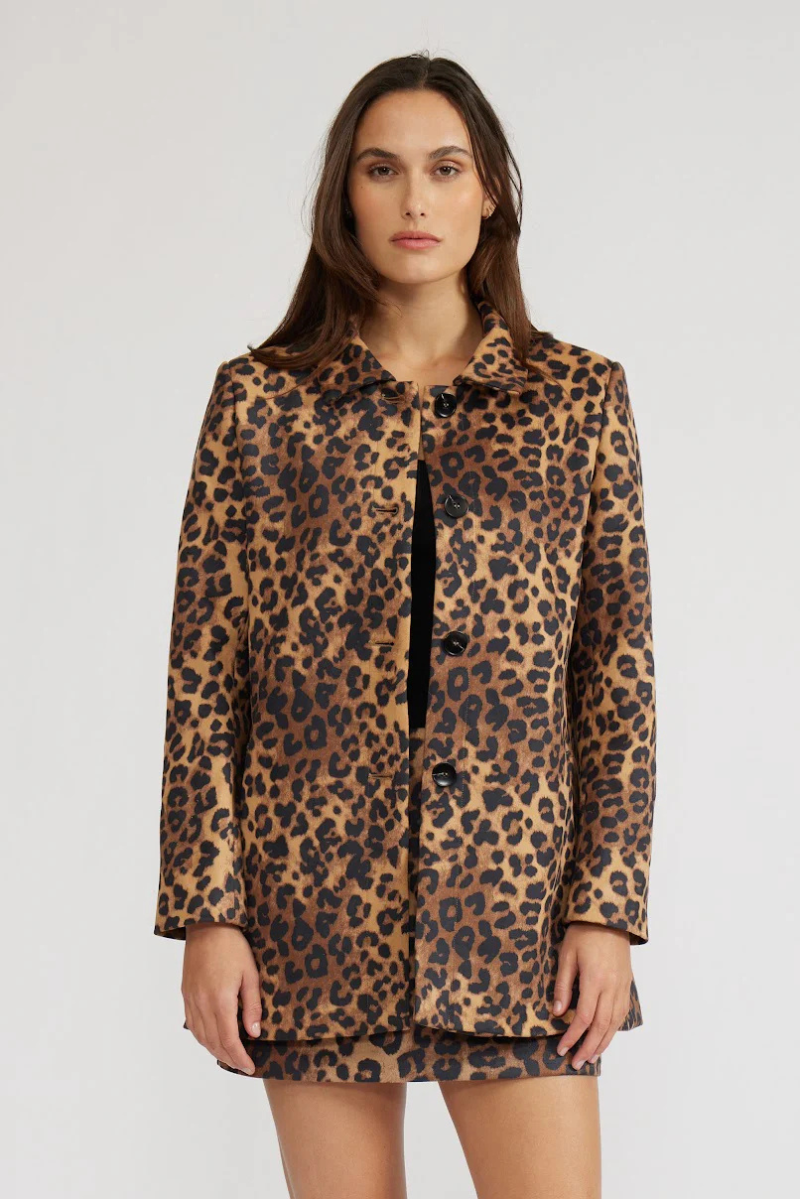Sharon Leopard Coat