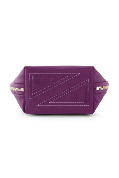 Signature Makeup Bag-Garnet With Lilac Interior