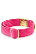 Hot Pink Velvet Dog Collar
