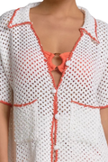 Crochet Button-Up Cover-Up Top