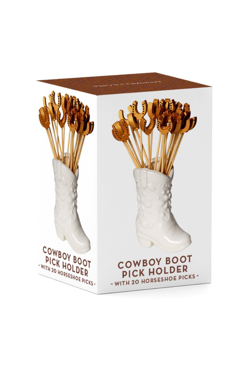 Cowboy Boot with Cocktail Picks