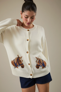 Equestrian Elegance Knit Cardigan
