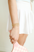 ILY Gold Beaded Bracelet - S/M