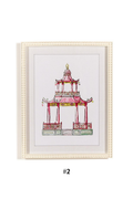 Pink Pagoda Framed Wall Art Print