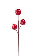 Red & Pink Striped Ornament Stem