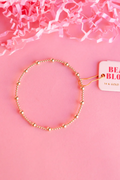 June Gold Beaded Bracelet- S/M