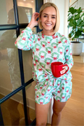 Annie Pajama Short Set - Wreaths