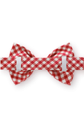 Red Gingham Dog Bow Tie