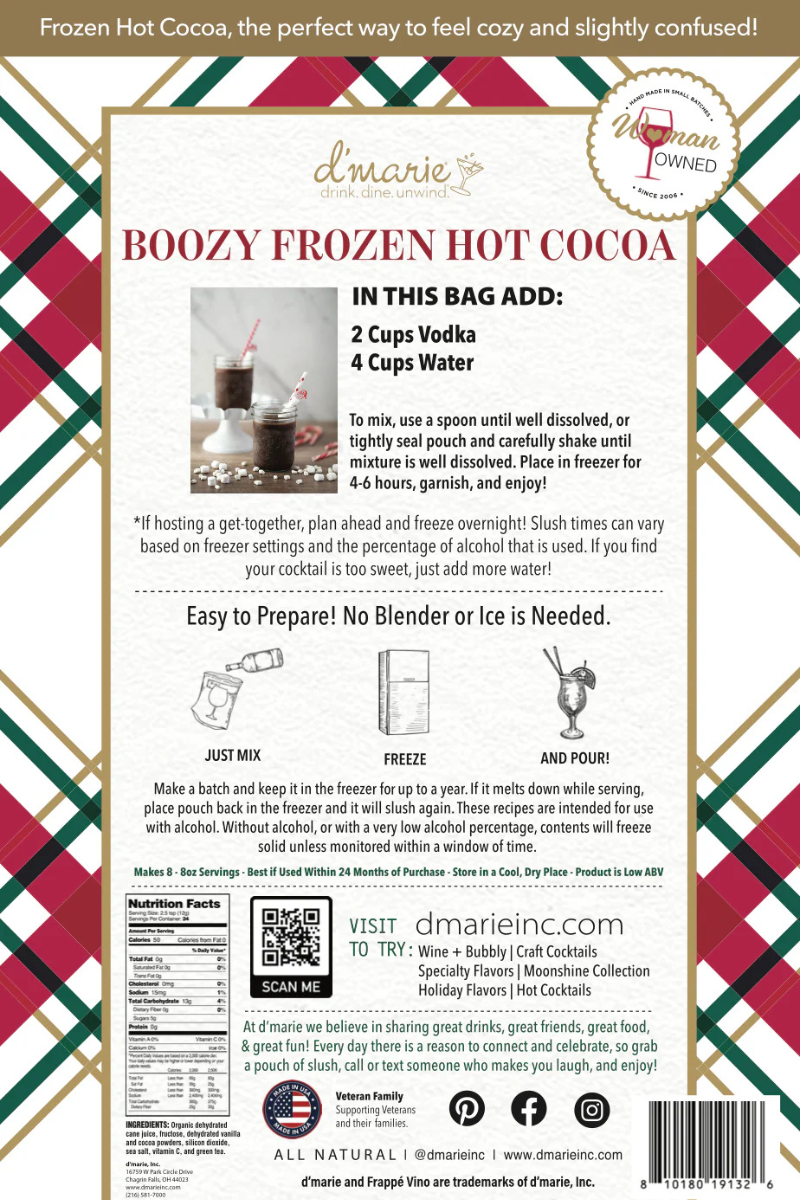 Boozy Frozen Hot Cocoa Cocktail Slush Mix