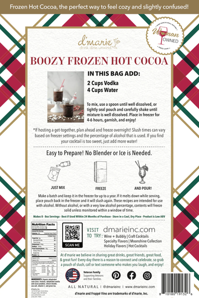 Boozy Frozen Hot Cocoa Cocktail Slush Mix