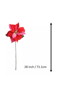 Red & Pink Poinsettia Stem