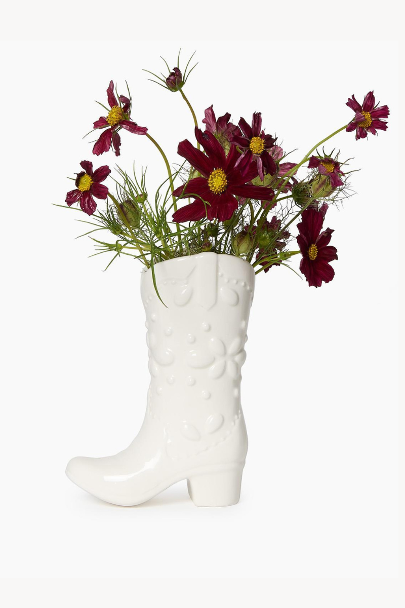 Western Cowboy Boot Vase