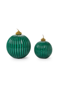 High-Gloss Ornament Ball Candles - Set of 2