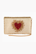 Heart Burst Beaded Crossbody