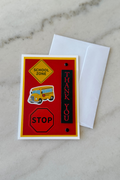 Thank You Bus Drivers Blank Greeting Card