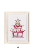 Pink Pagoda Framed Wall Art Print