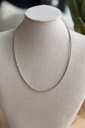 Everyday Silver Beaded Necklace