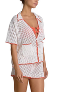 Crochet Button-Up Cover-Up Top