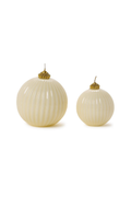 High-Gloss Ornament Ball Candles - Set of 2