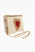 Heart Burst Beaded Crossbody