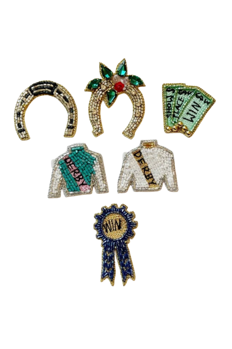 Derby Jockey Silk Lapel Pins