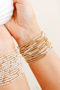 Dainty Sophia Gold Beaded Bracelet - S/M