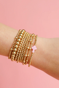 6MM Gold Beaded Bracelet- S/M