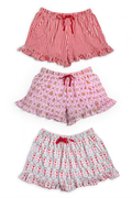 Merry & Cozy Ruffle Pajama Shorts