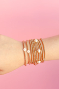 June Gold Beaded Bracelet- S/M