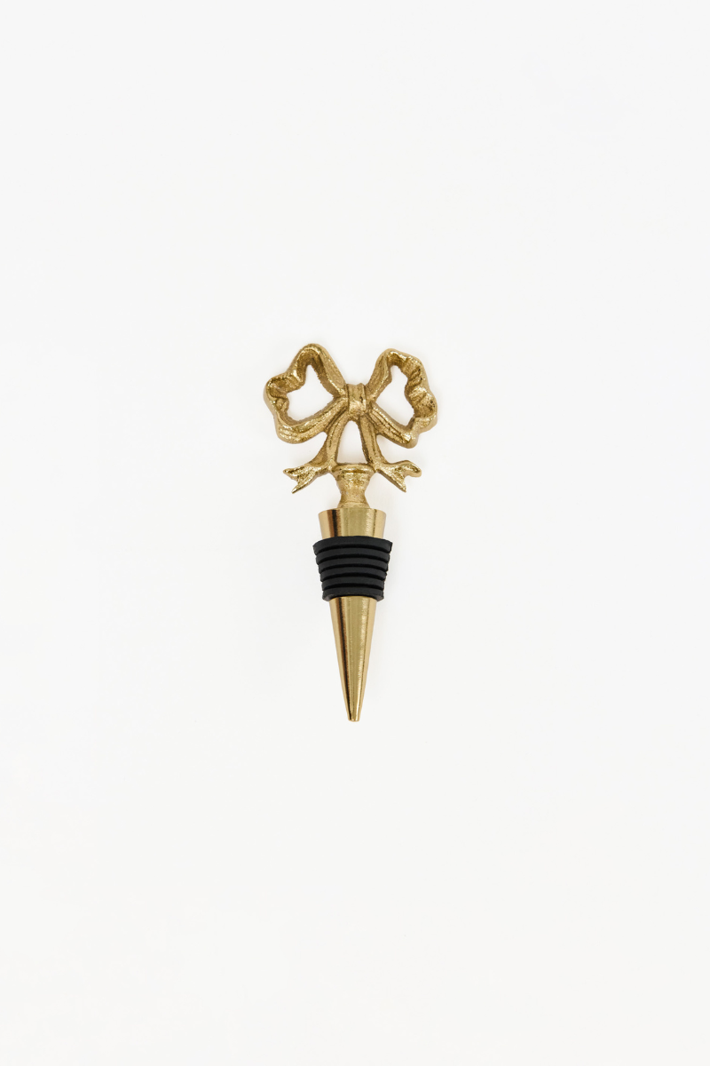 Gold Bow Wine Stopper