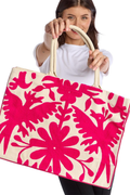Flora and Fauna Embroidered Tote Bag