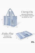 Jelly Tote Bag - Carolina Blue Crochet Wave