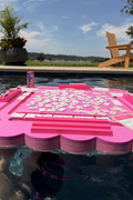 A Beautiful Line Pink Splash Mahjong Floating Table