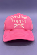 Certified Yapper Trucker Hat - Hot Pink