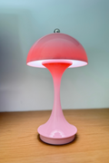 Pink Mushroom Shape LED Portable Cordless Table Lamp