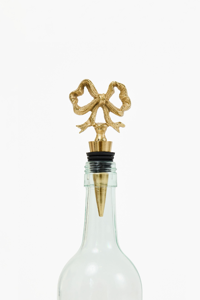 Gold Bow Wine Stopper