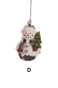 Rosy Snowman Ornament