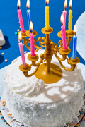Candelabra Cake Topper with 9 Candles