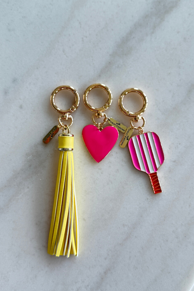 XL Leather Tassel Bag Charm