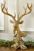 Gold Leaf Deer Centerpiece