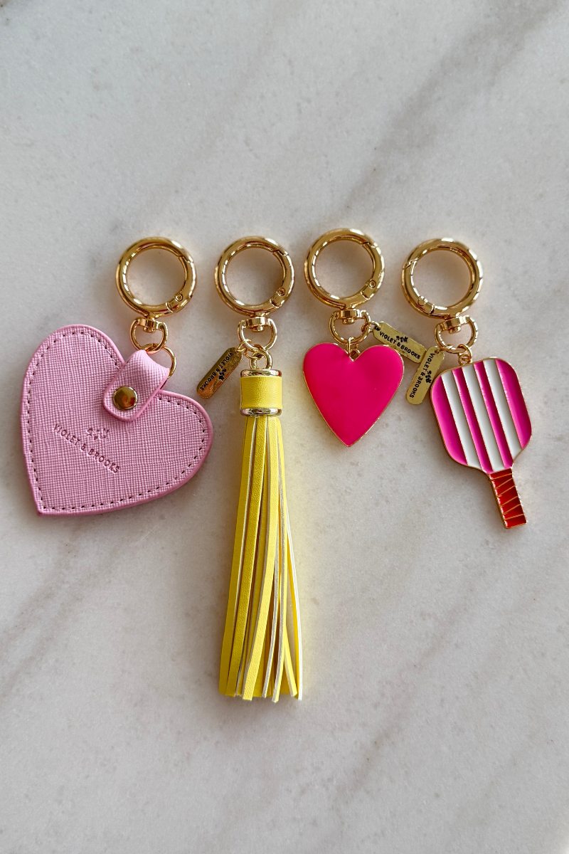 XL Leather Tassel Bag Charm