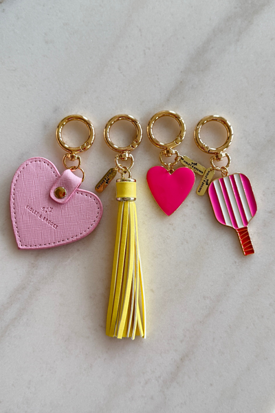 XL Leather Tassel Bag Charm