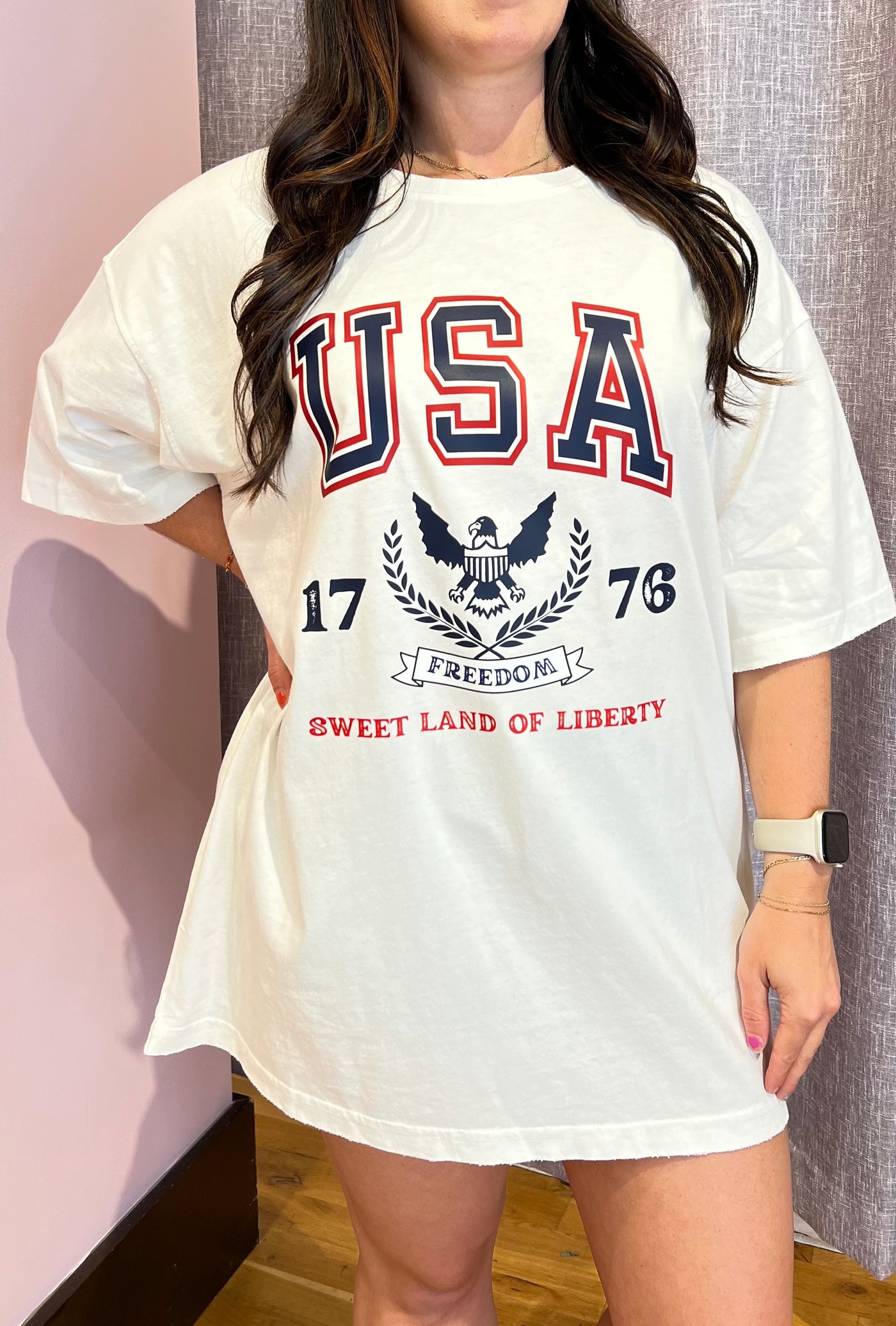 Sweet Land of Freedom Oversized Graphic Tee