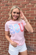 USA in Stripes Graphic Tee - Womens Fit