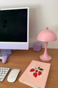 Pink Mushroom Shape LED Portable Cordless Table Lamp